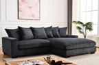 Luxe - Oversized 2 Piece Sectional Couches, L Shaped Sofa with Chaise