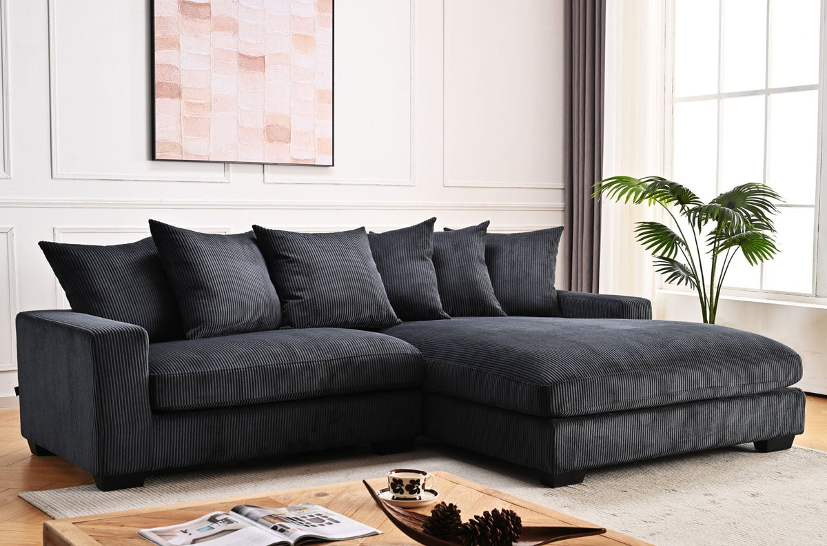 Luxe - Oversized 2 Piece Sectional Couches, L Shaped Sofa with Chaise