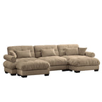 Super Comfort Oversized Modular Sectional Sofa with Movable Ottoman