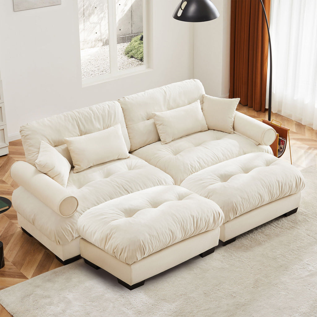 Super Comfort Oversized Modular Sectional Sofa with Movable Ottoman
