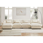 Super Comfort Oversized Modular Sectional Sofa with Movable Ottoman