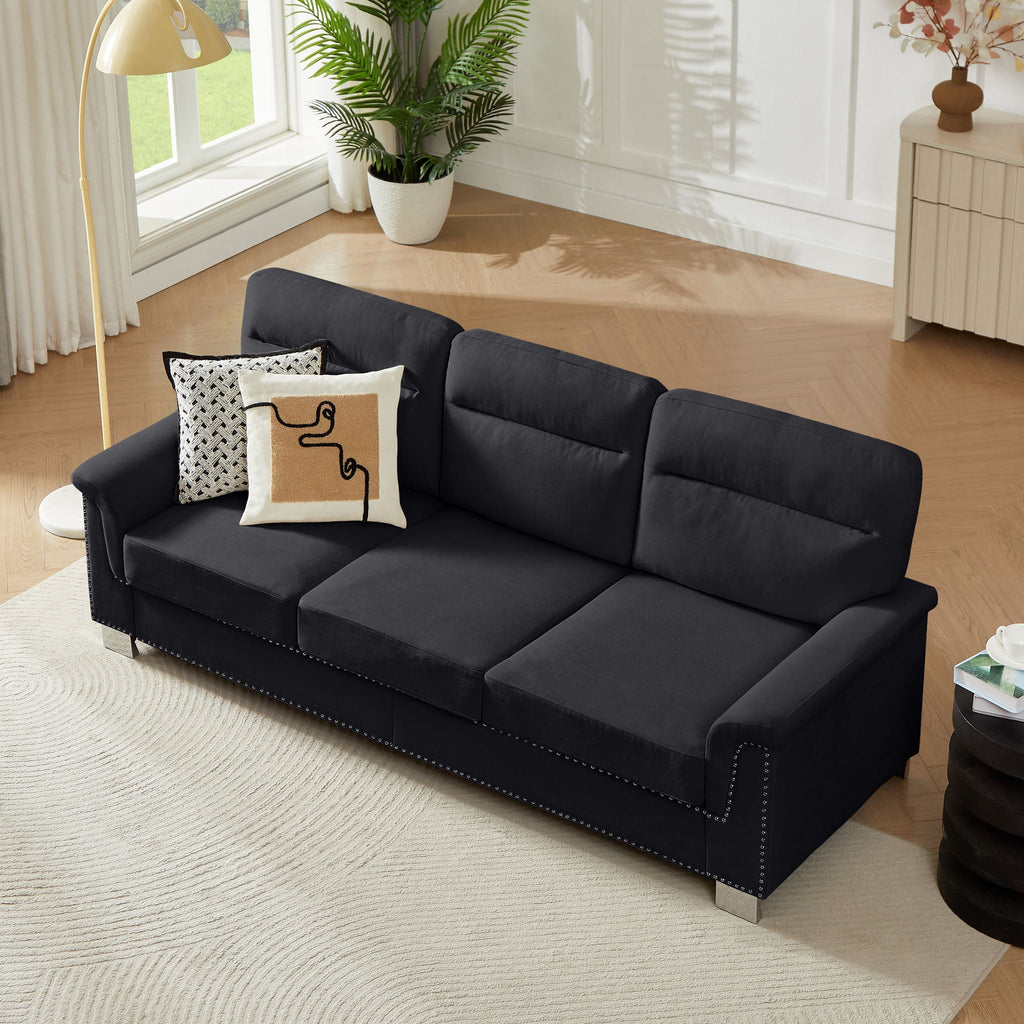 3-Seater Elegant Stationary Sofa