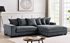 Luxe - Oversized 2 Piece Sectional Couches, L Shaped Sofa with Chaise
