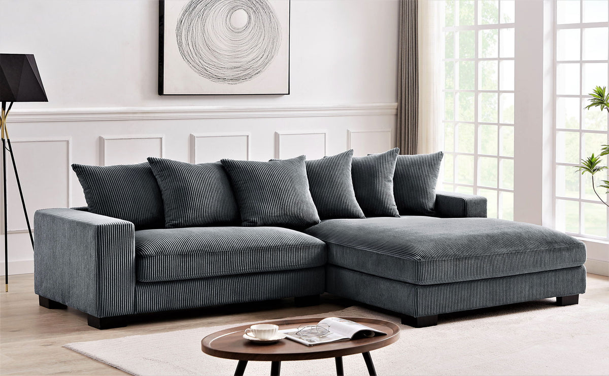 Luxe - Oversized 2 Piece Sectional Couches, L Shaped Sofa with Chaise