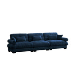 Modern Oversize Sofa with Cloud Like Comfort, Featuring Waist & Throw Pillows