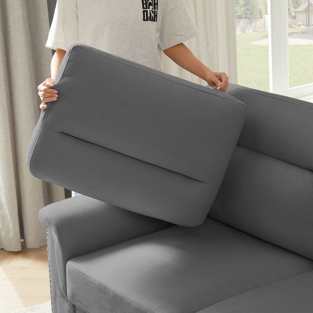 3-Seater Elegant Stationary Sofa