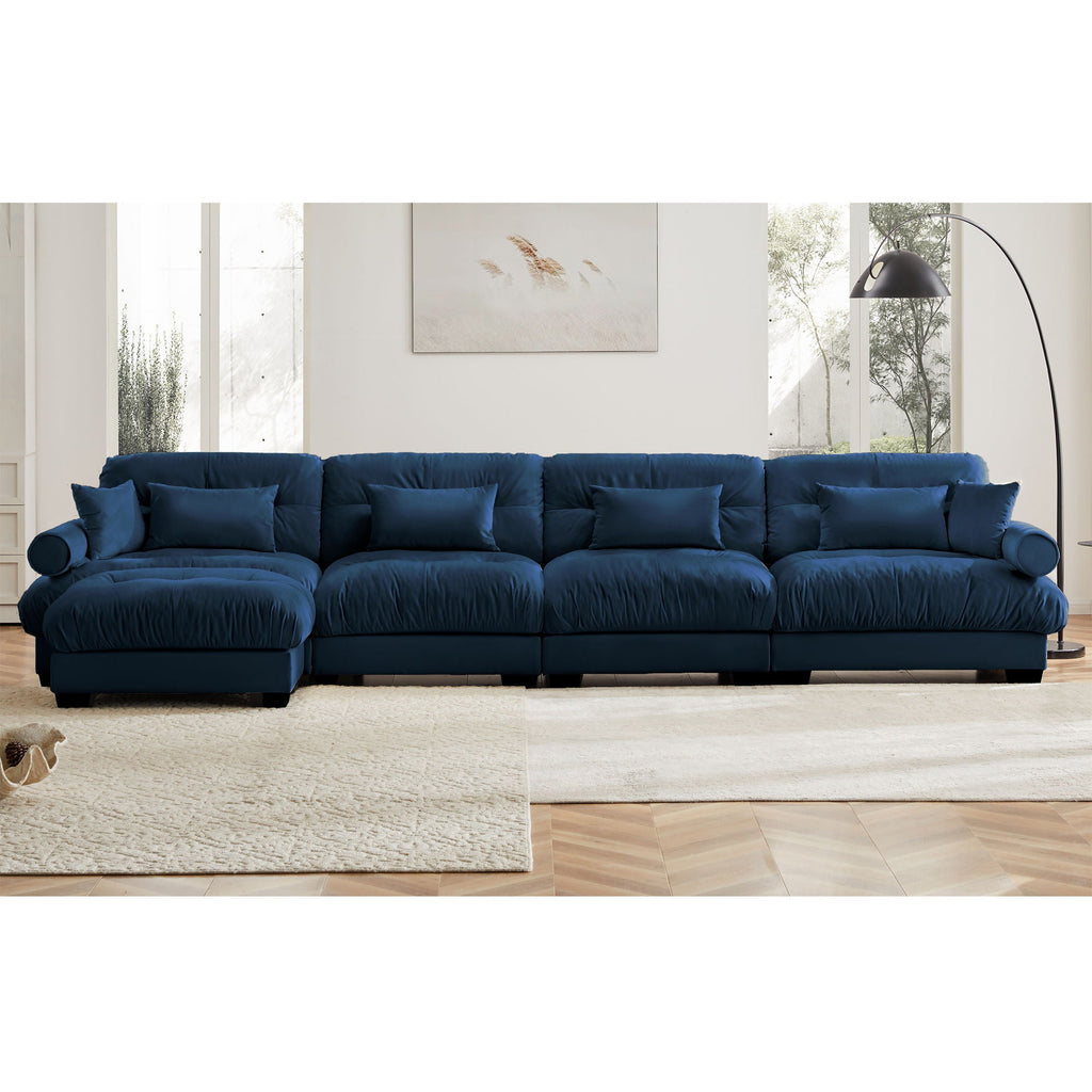 Super Comfort Oversized Modular Sectional Sofa with Movable Ottoman
