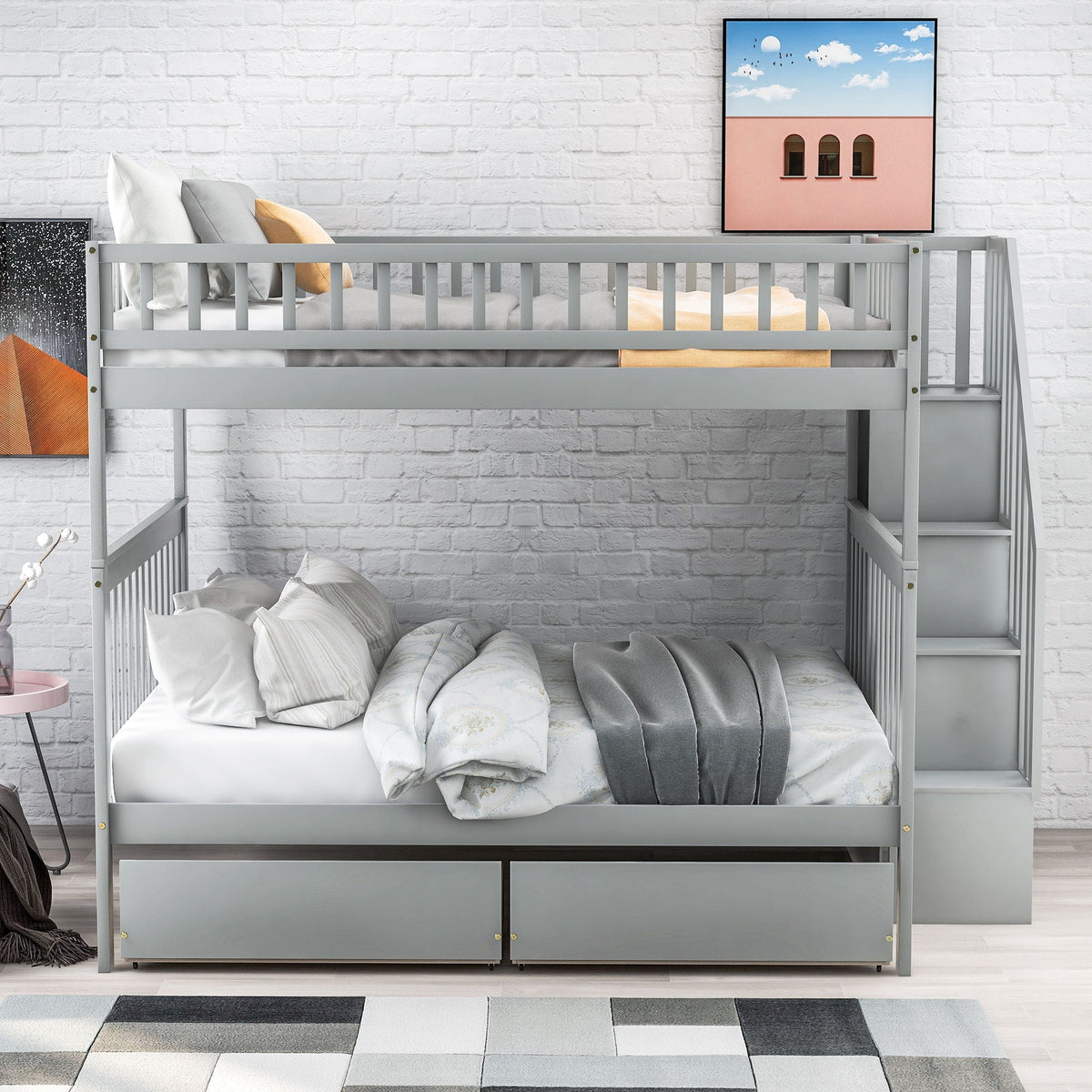 Bunk Bed with Staircase