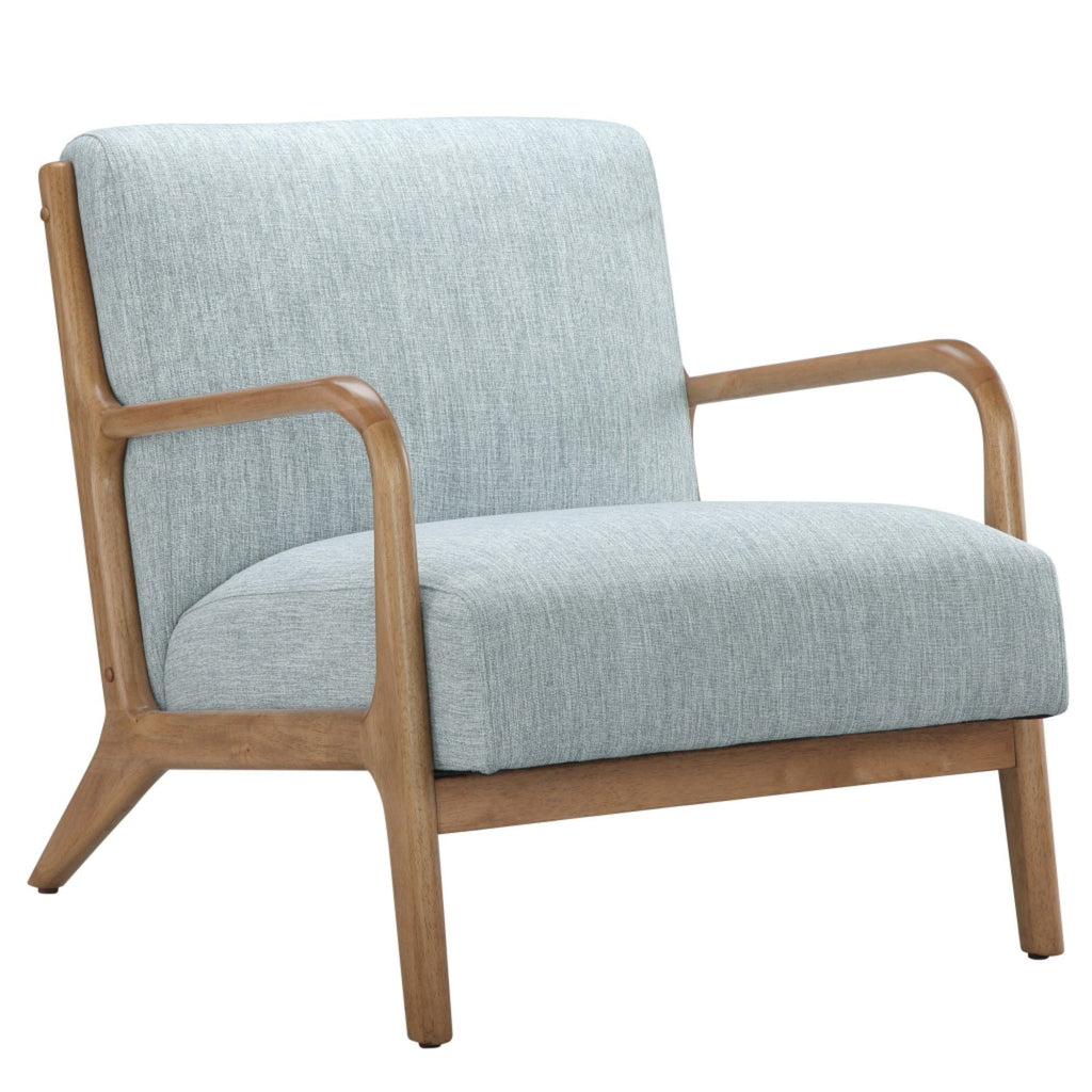 Mid-Century Style Lounge Chair with Upholstered Seat