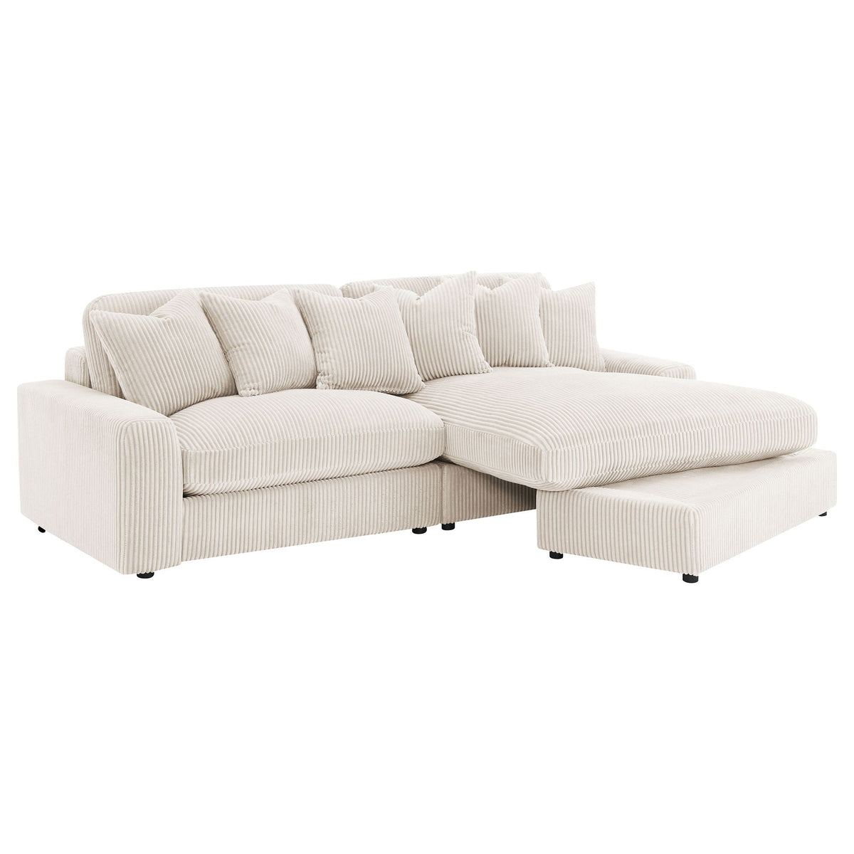 Blaine 105-Inch Reversible Chaise Sectional Sofa – Sand