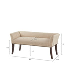 Elegant Design Bench Upholstery, Solid Wood Frame