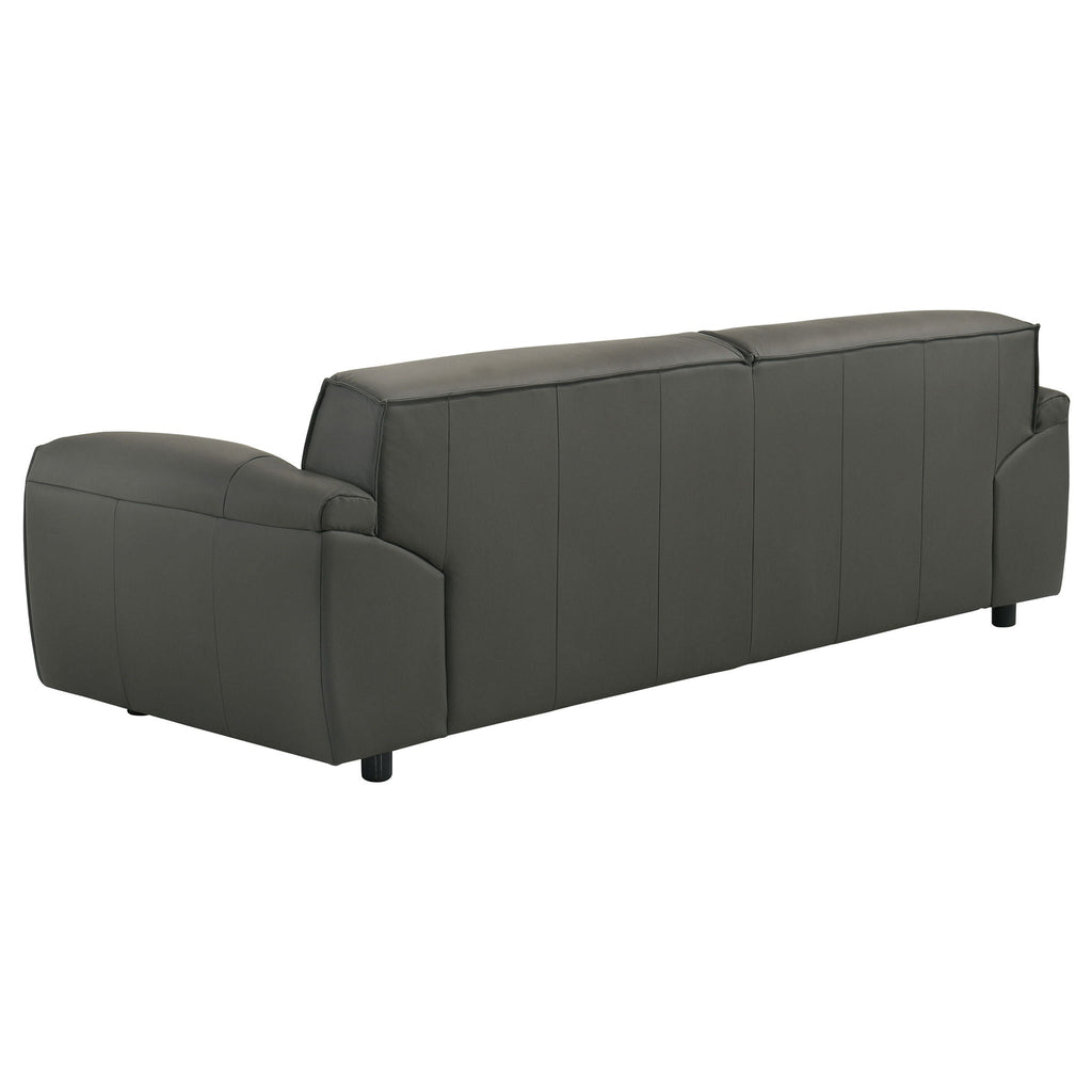 Buxton 2-piece Leather Upholstered Sofa Set Graphite