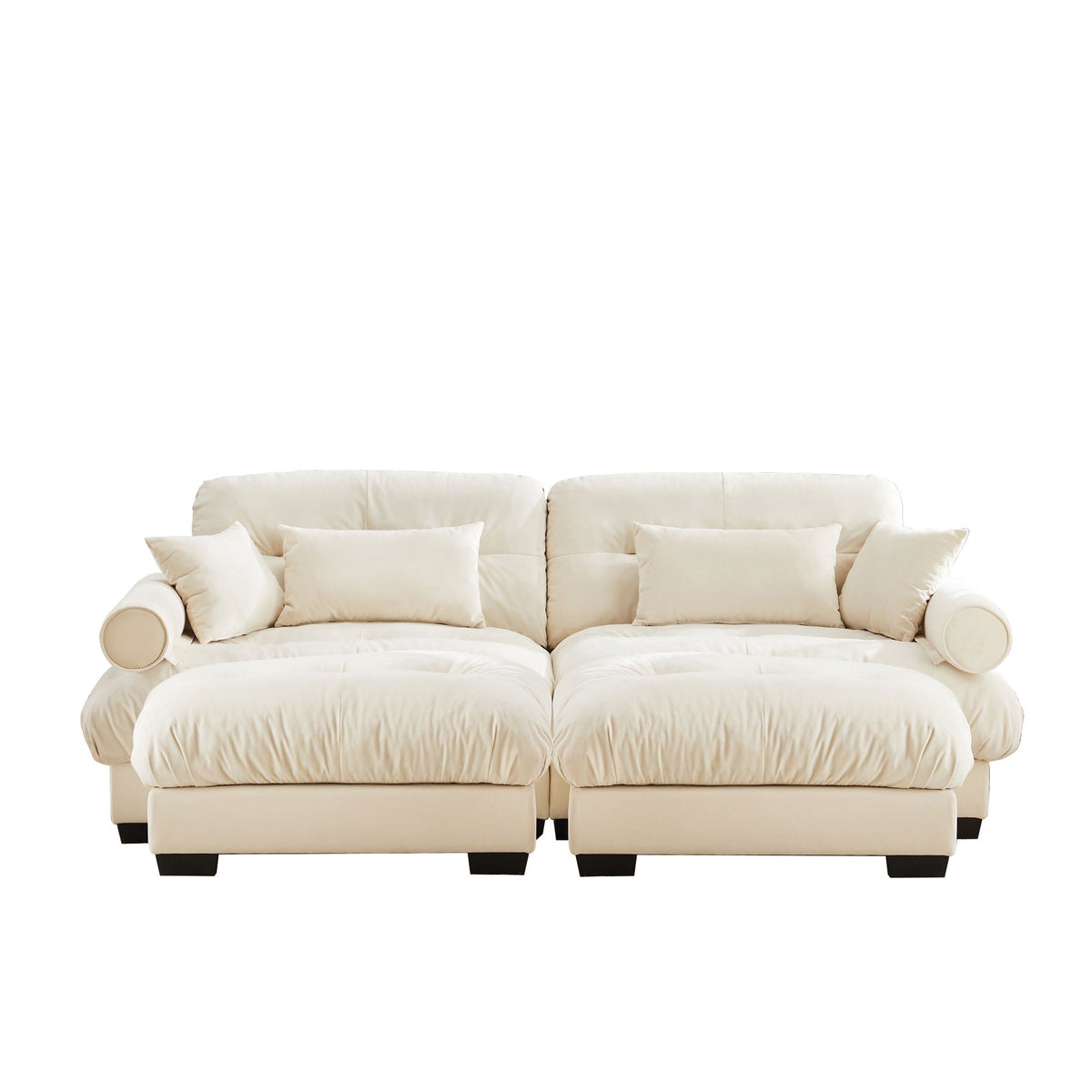 Super Comfort Oversized Modular Sectional Sofa with Movable Ottoman