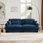 Modern Oversize Sofa with Cloud Like Comfort, Featuring Waist & Throw Pillows