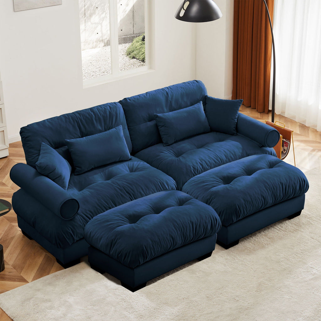 Super Comfort Oversized Modular Sectional Sofa with Movable Ottoman