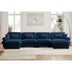 Super Comfort Oversized Modular Sectional Sofa with Movable Ottoman