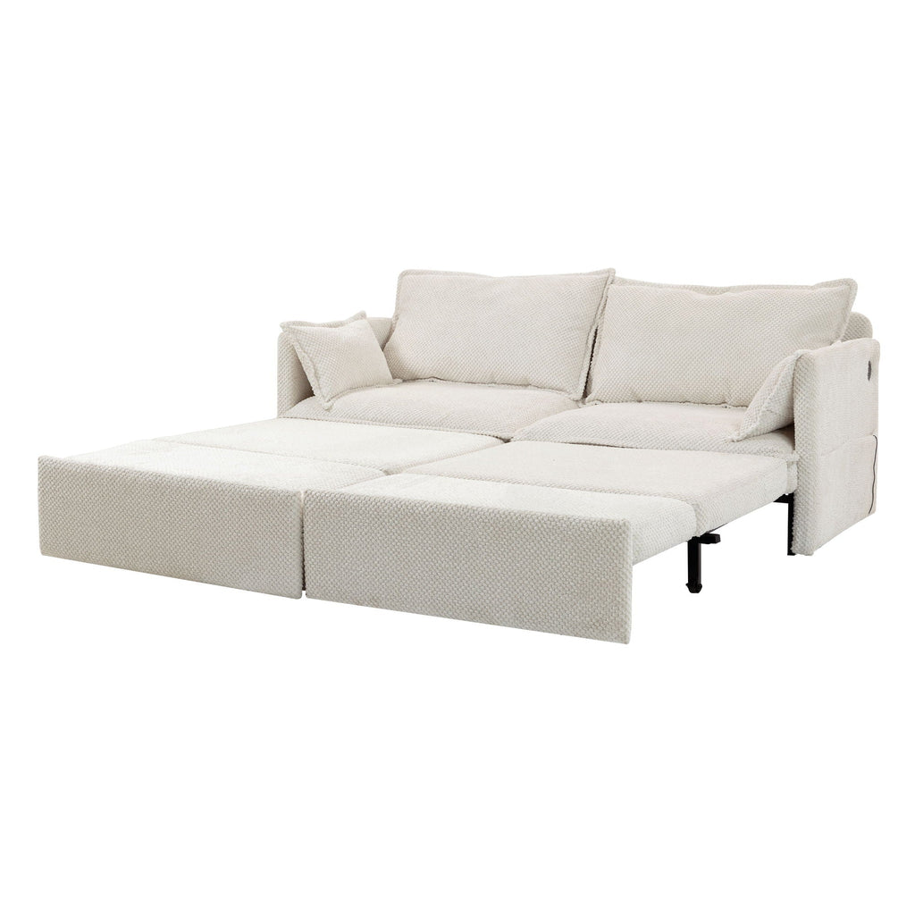 Pull Out Sofa Bed, Convertible Sleeper Sofa, Side Storage