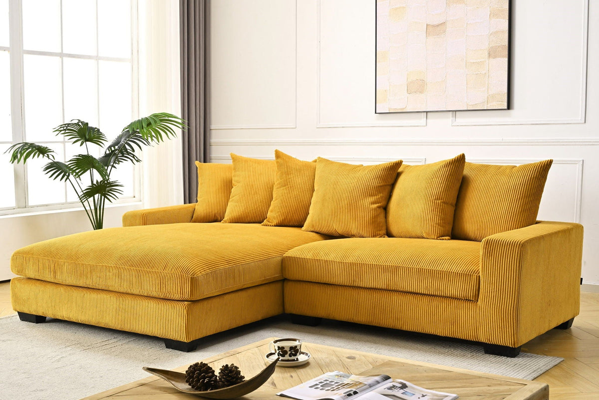 Luxe - Oversized 2 Piece Sectional Couches, L Shaped Sofa with Chaise