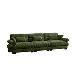 Modern Sofa with Bolstered Armrests & Pillows