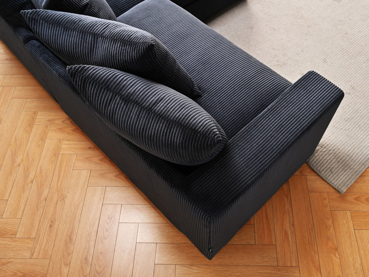 Luxe - Oversized 2 Piece Sectional Couches, L Shaped Sofa with Chaise