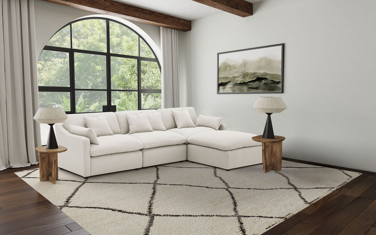 Hobson 4-piece Upholstered Modular Sectional Sofa Ivory