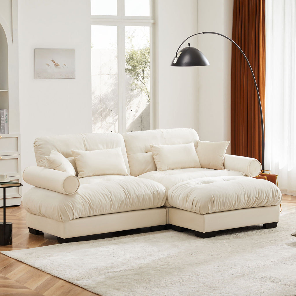 Super Comfort Oversized Modular Sectional Sofa with Movable Ottoman