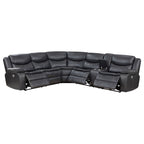 Sycamore Upholstered Power Reclining Sectional Sofa Grey