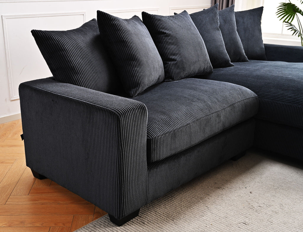 Luxe - Oversized 2 Piece Sectional Couches, L Shaped Sofa with Chaise