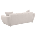 Destino 3-piece Chenille Splayed Arm Sofa Set Greige