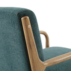 Mid-Century Style Lounge Chair with Upholstered Seat