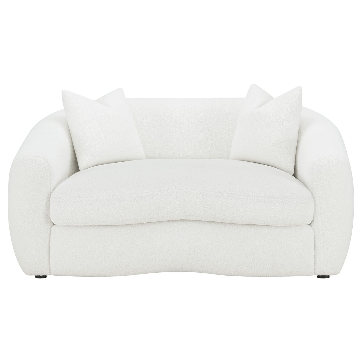 Isabella 3-piece Faux Sheepskin Upholstered Sofa Set Natural