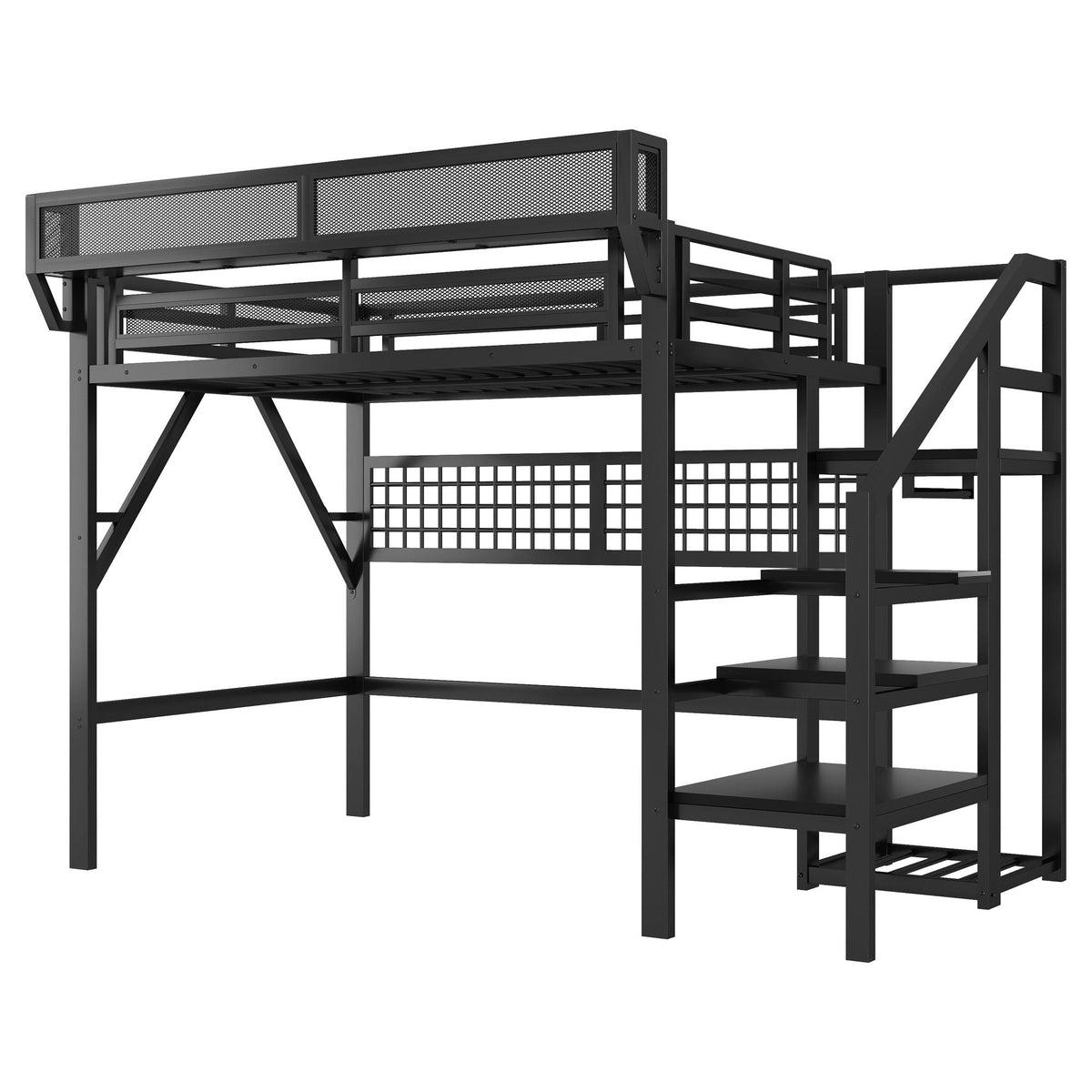 Loft Bed with Stairs & Storage