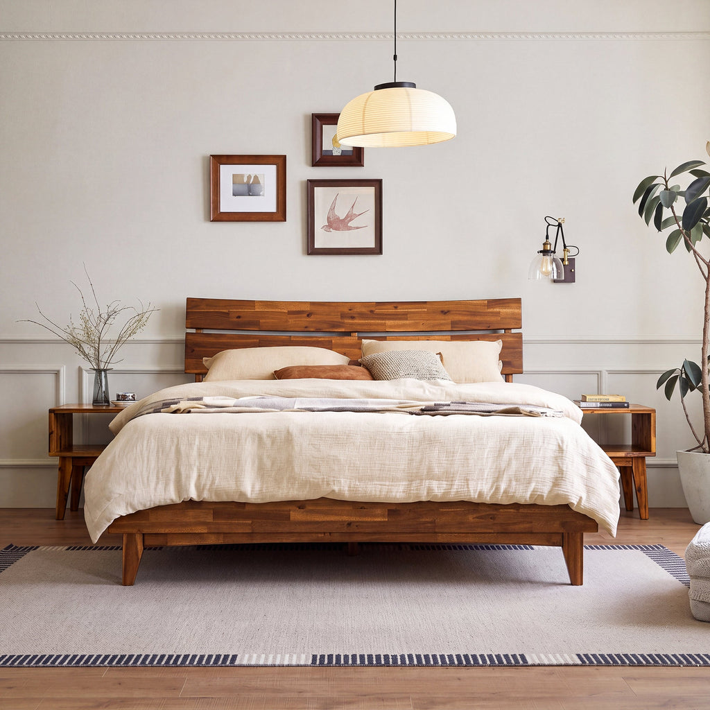 Aurora Solid Wood Bed Frame