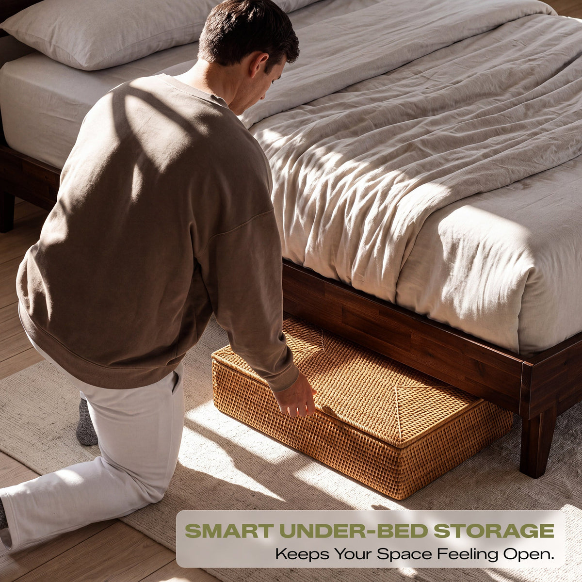 Aurora Solid Wood Bed Frame