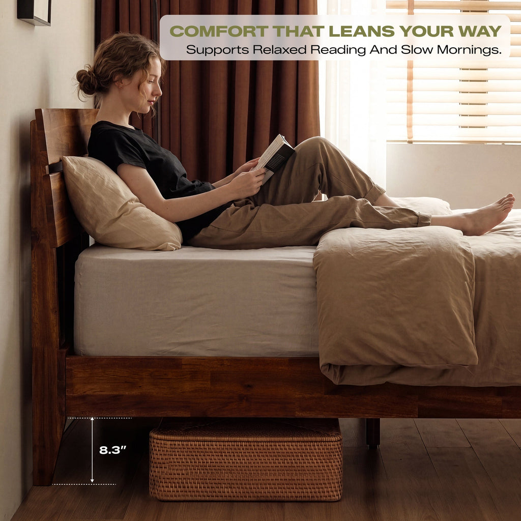 Aurora Solid Wood Bed Frame