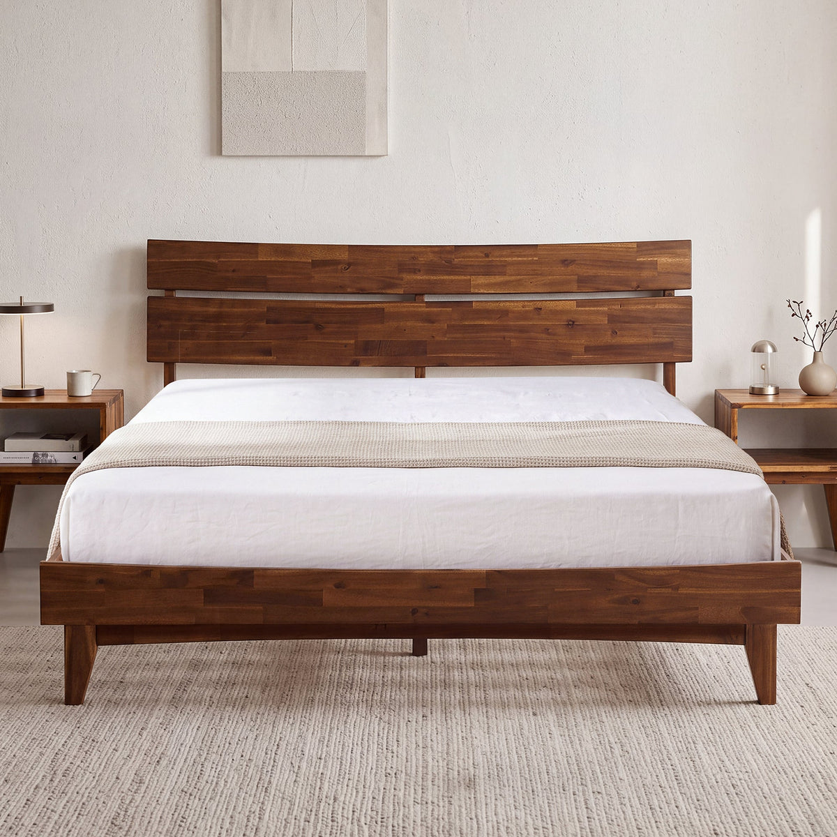 Aurora Solid Wood Bed Frame