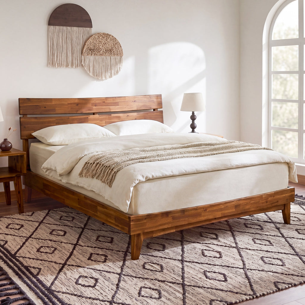 Aurora Solid Wood Bed Frame