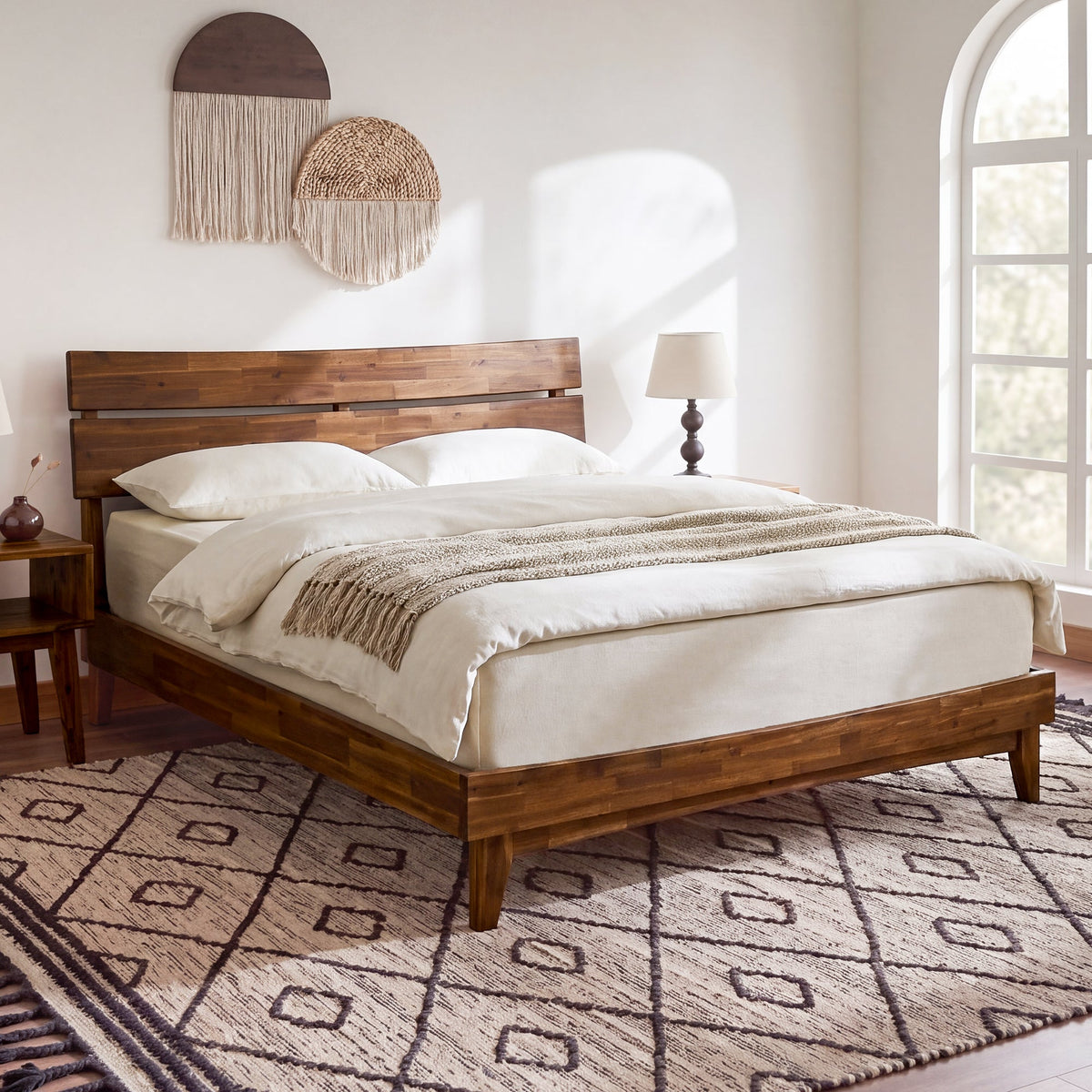 Aurora Solid Wood Bed Frame