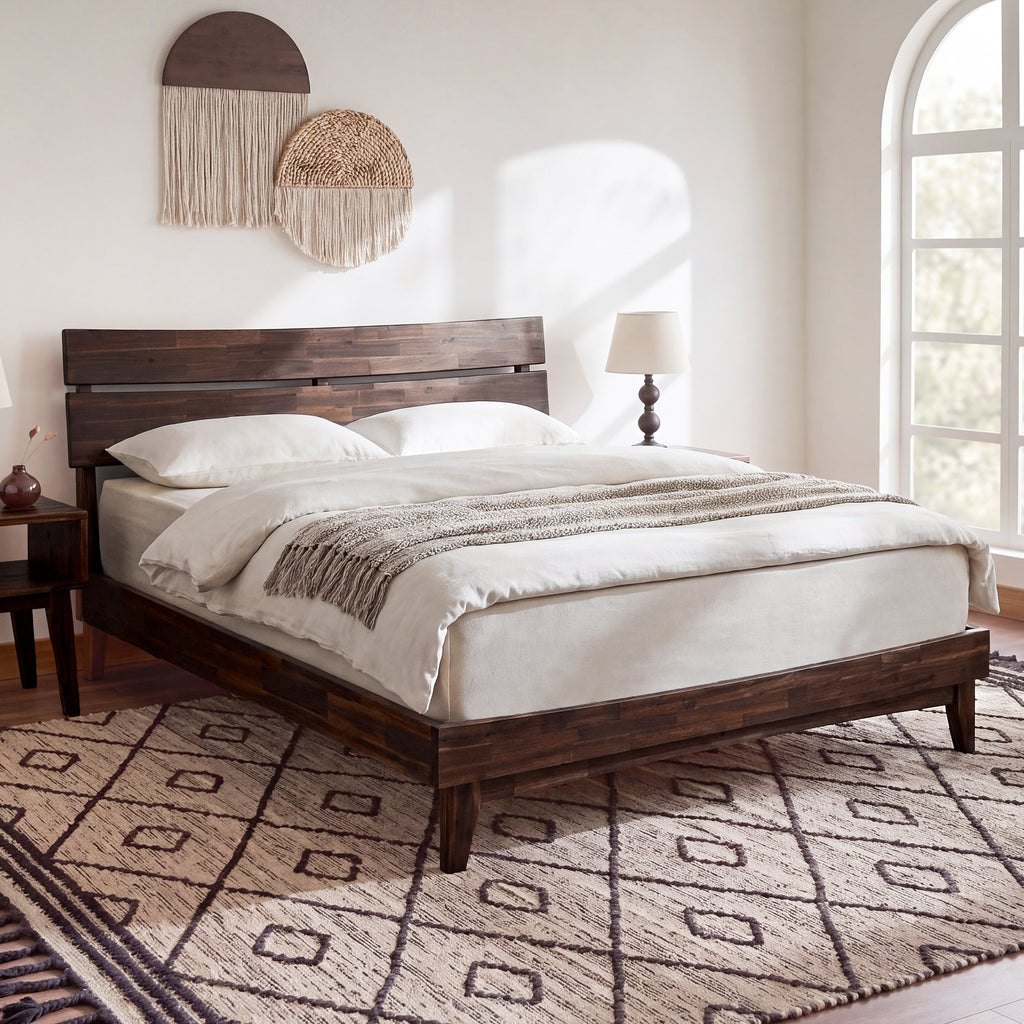 Aurora Solid Wood Bed Frame