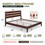 Emery Solid Wood Bed Frame