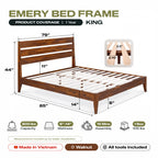 Emery Solid Wood Bed Frame
