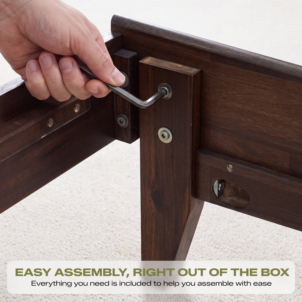 Aurora Solid Wood Bed Frame