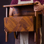 Rum Handcrafted Solid Wood Nightstand
