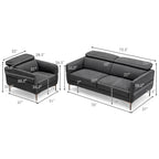Modern Sofa Set with Adjustable Headrest
