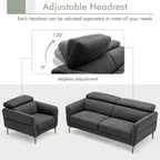 Modern Sofa Set with Adjustable Headrest