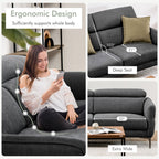 Modern Sofa Set with Adjustable Headrest