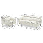 Modern Sofa Set with Adjustable Headrest