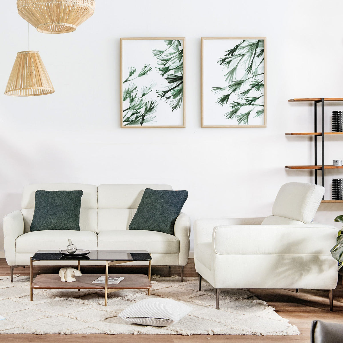 Modern Sofa Set with Adjustable Headrest