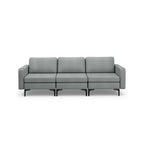 Convertible Leather Sofa Couch with Magazine Pockets 3-Seat with 2 USB Port