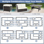 7-Piece Wicker Patio Furniture Set – White
